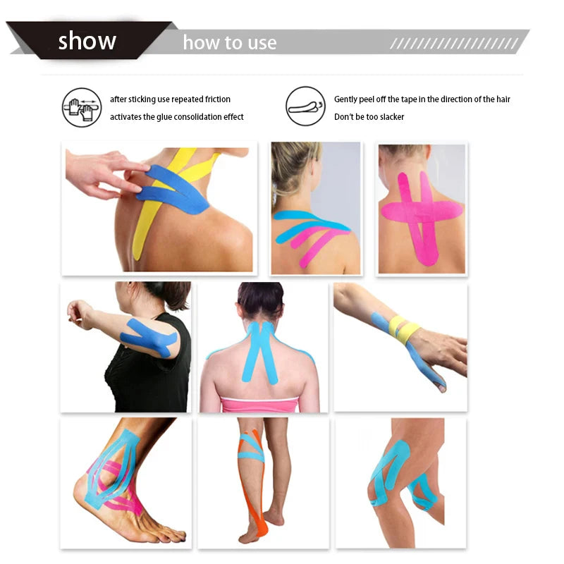 5cm * 5m Sports Waterproof Sports Tape Sticker Sports Bandage Muscle Recovery Protective Belt Support Bandage