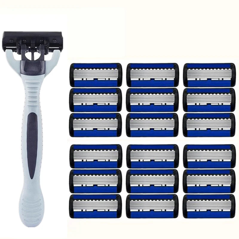 Razor Classic 6 Layer Safety Razor for Mens Shaving&Womens Hair Removal Shaving Blades Manual Shaver
