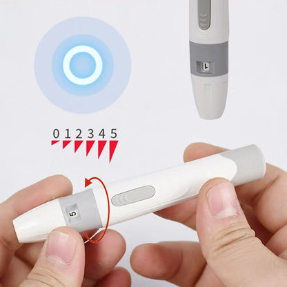 Lancet Pen Adjustable Depth Blood Sampling Glucose Test Pen for Diabetics Blood Collect Lancing Device