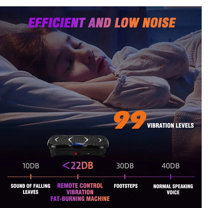Vibration Plate Exercise Machine Fat-Burning Full Body Workout Power Vibration n Resistance Bands Fitness Equipmen Weight Loss