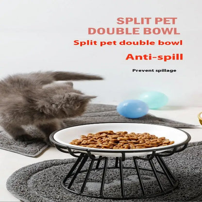 Ceramic Raised Pet Bowl Food Water Treats For Cat Stand Bowl Dogs Supplies Outdoor Feeding Drinking Accessories
