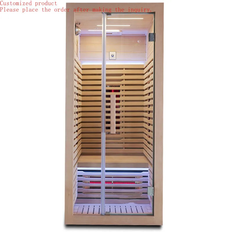 Customization.High End Spa Tubs Sauna Full Spectrum Infrared Sauna Rooms With Strip Light