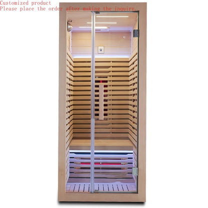 Customization.High End Spa Tubs Sauna Full Spectrum Infrared Sauna Rooms With Strip Light
