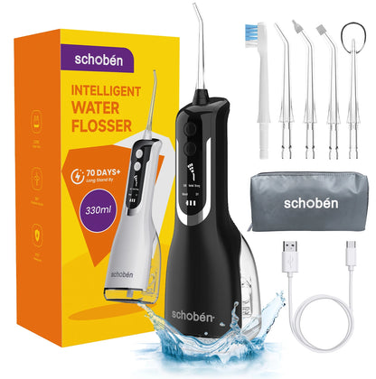 Oral Irrigator USB Rechargeable Water Flosser Portable Dental Water Jet 300ML Water Tank Waterproof Teeth Cleaner For Oral Care