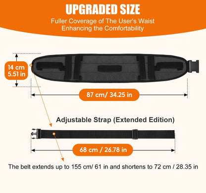 Rhino Valley Gait Belt Transfer Belt for Senior with 7 Handles Anti-Slip Transfer Belt for Elderly Lift Belt with Quick Release