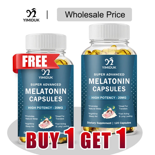 High Potency Melatonin 20 Mg Supplement, Support Promotes Natural Sleep, Relaxation and revitalized, GMP Certified, Gluten Free