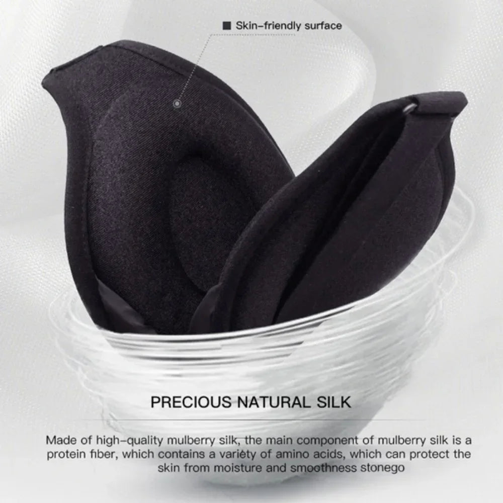 JJYY sleep aid eye mask, 3D contour sleep soft and comfortable eye mask, blocks light, suitable for travel nap meditation