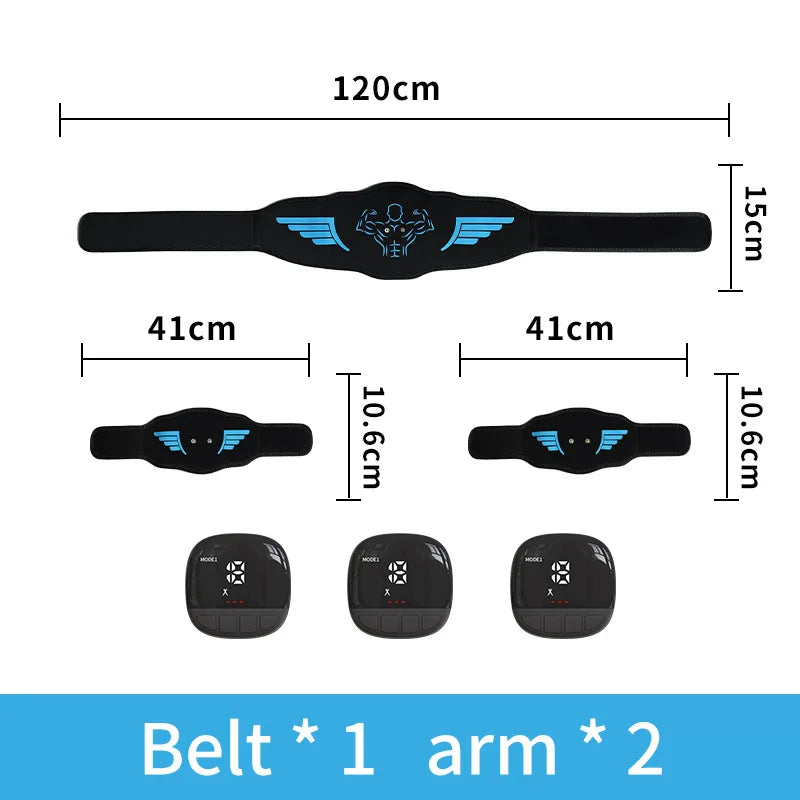 EMS Muscle Stimulator Abdominal Trainer Abs Toner Arm Belly Leg Exercise Workout Lose Weight Fat Burn Home Gym Fitness Equipment