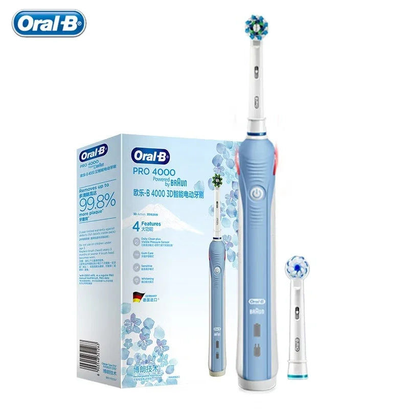 Oral B Electric Sonic Toothbrushes 3D Rotation Teeth Daily Whitening Gum Care Smart Pressure Sensor Rechargeable Waterproof
