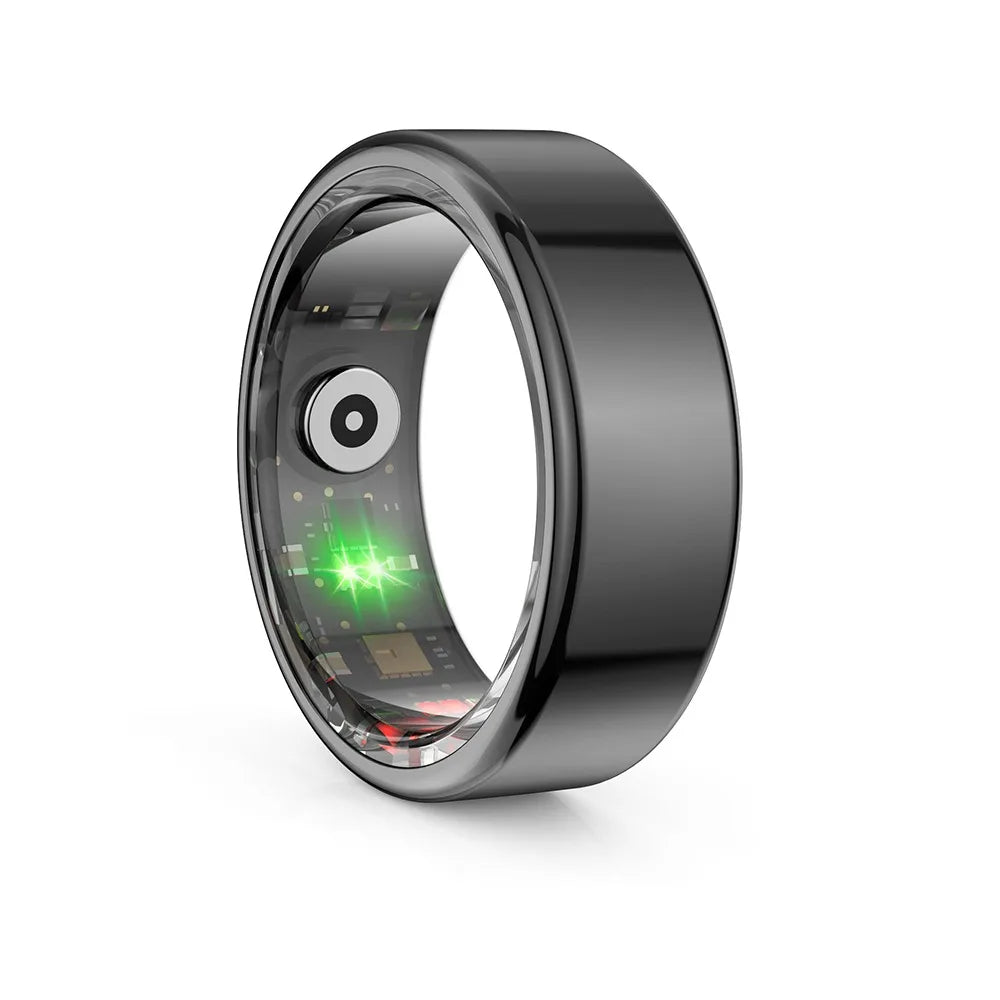 Sleep/Step Tracker Smart Health Rings IP68 Waterproof Steel Shell Intelligent Sleep Tracker Multi-sport Modes Wearable