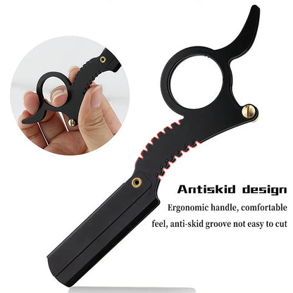 Barber Manual Razor Straight Edge Haircut Beard Eyebrow Shaver Men Depilation Razor Hairdresser Trimming Blades Replaceable
