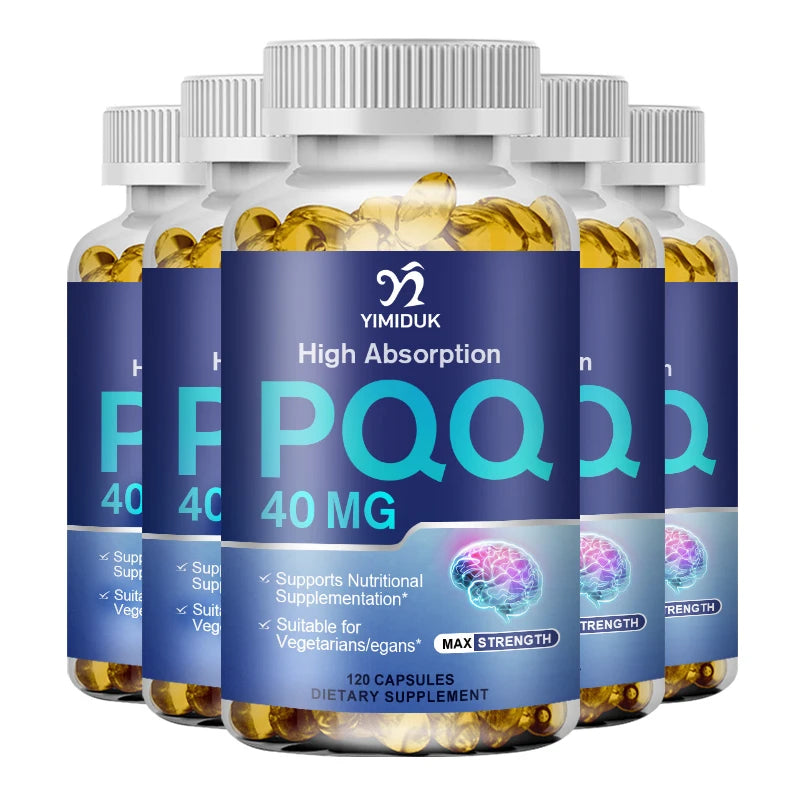 PQQ Capsules Supplement 40 mg - Mitochondrial Biogenesis & Metabolism - Supports Brain, Heart Health & Cognitive Function