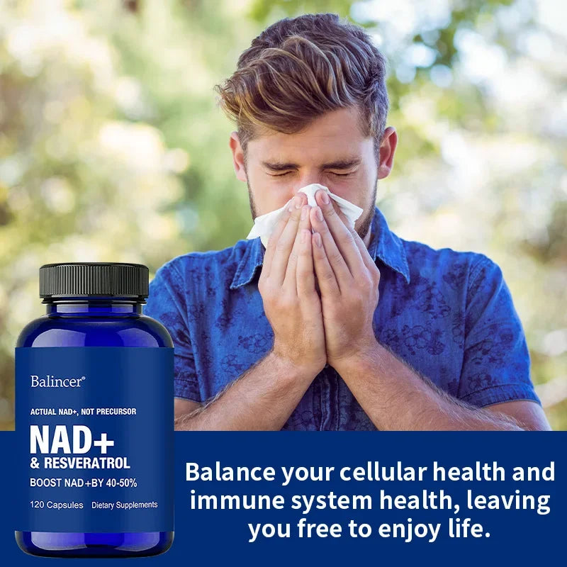 NAD Supplements - with Resveratrol,Support Cell Regeneration Natural Energy Focus and Memory,Anti-aging Capsules