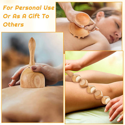 1Pcs Wood Therapy Massage Tools,Wooden Therapy Tools for Body Muscle Pain Relief,Body Sculpting Tools,Fascia Massage