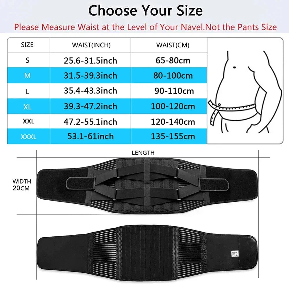 Waist Protector Belt Waist Trainer Spine Support Lumbar Back Belt Waist Support Lumbar Pad Back Orthopedic Corset for Men Women