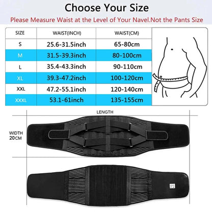 Waist Protector Belt Waist Trainer Spine Support Lumbar Back Belt Waist Support Lumbar Pad Back Orthopedic Corset for Men Women