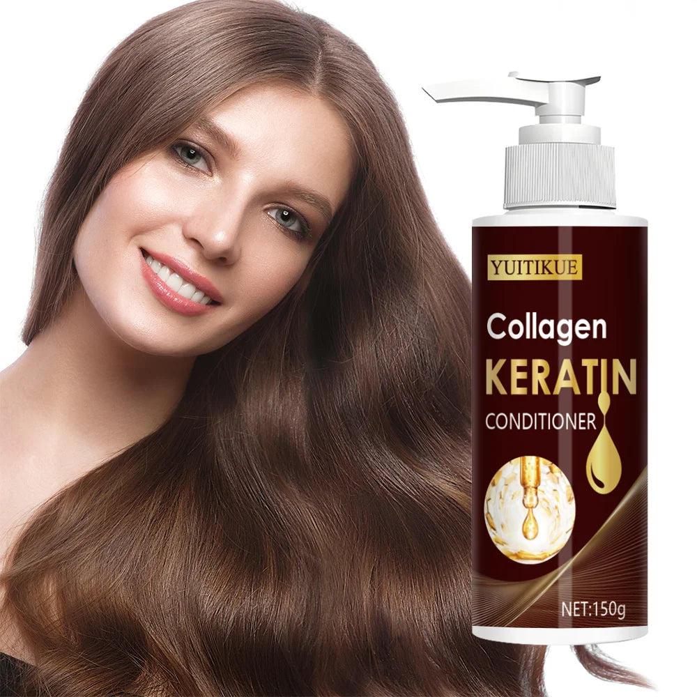 YUITIKUE Keratin Hair Conditioner Moisturizing and Hydrating, Natural Hair Care, Nourishes and Makes Hair Shinier