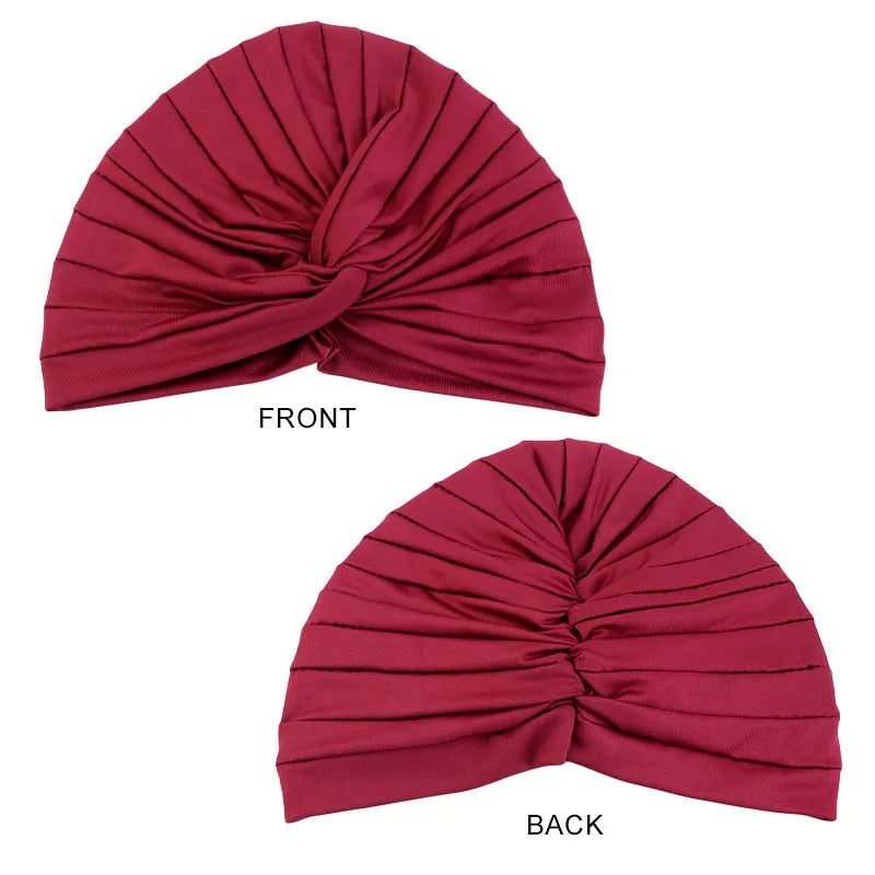 New Women Soft Elastic Ramadan Muslim Hijab Caps Fashion Women's Headscarf Solid Color Hair Care Turban Bonnet Chemotherapy Cap