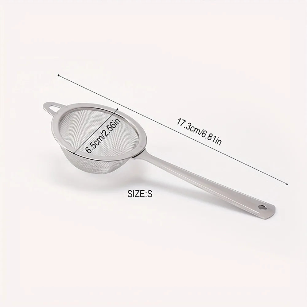 New Stainless Steel Matcha Sifter Easy to Clean Very Fine Mesh Tea Strainer Small Rust-Proof Cocktail Sieve for Kitchen