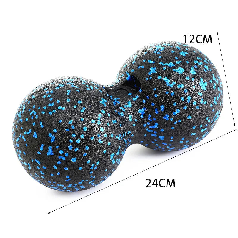 24*12CM Fitness Peanut Fascia Ball EPP Massage Ball Double Lacrosse Ball Perfect for Plantar Fasciitis Trigger Point Deep Tissue