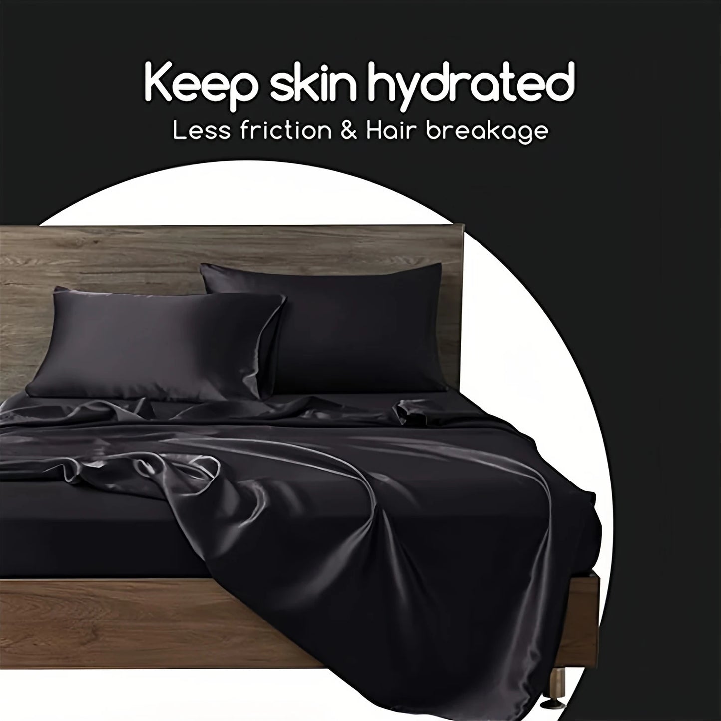 2-piece satin silk pillowcases — decorative pillow covers, bedding accessories; size: 48 × 74 cm; also suitable for car headrest