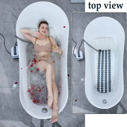 Electric Bubble Massage Mat - Waterproof & Anti-Slip Full Body Spa Mat for Bathtub with Wireless Remote Control (Home Relaxation