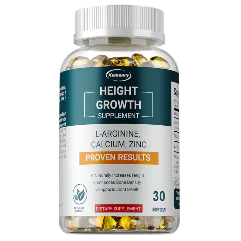 Height Growth Supplements - Strengthens Bones, Promotes Height Growth in Adults and Children, and Enhances Immunity