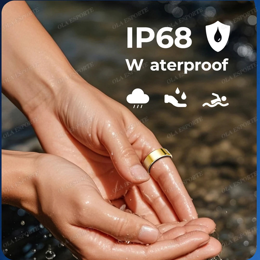 2025 New Smart Ring Blood Oxygen Heart Rate Sleep Monitor Sports GPS Tracking Remote Care 10ATM Waterproof Men Women Smartring