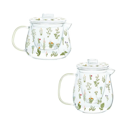 Tea Blooming Teapot Transparent with Tea Strainer Tea Kettle Loose Leaf Teapot for Home Birthday Party Anniversary Gift
