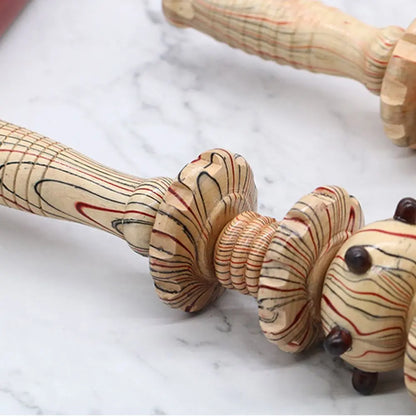 Leg Belly Relief Body Massage Wood  Muscle Roller Sticks Health Care Tool Trigger Point Massager Wooden Exercise Roller