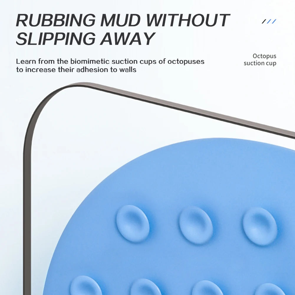 Back Foot Scrubber for Shower Foot Scrubber Bath Mat with Suction Cup Wall Mounted Dead Skin Cleaner