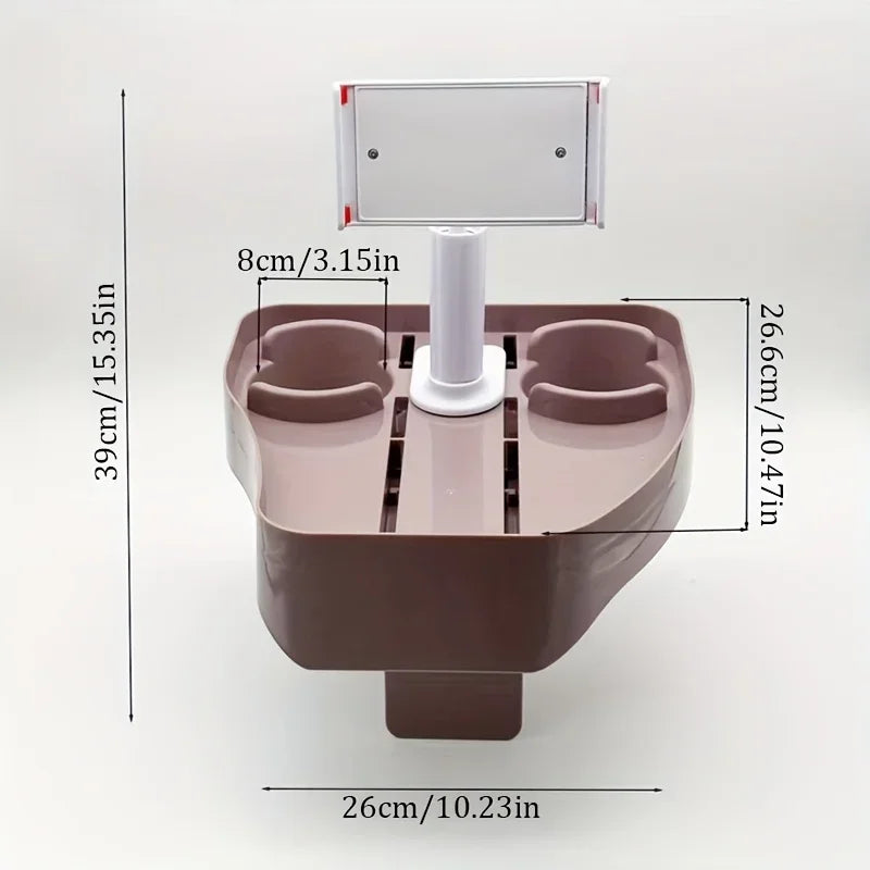 3-in-1 Adjustable Hot Tub Tray Table Pool Cup Holder Phone Holder Attachable for Spa Wall Bathtub for Drinks Beverages Outdoor