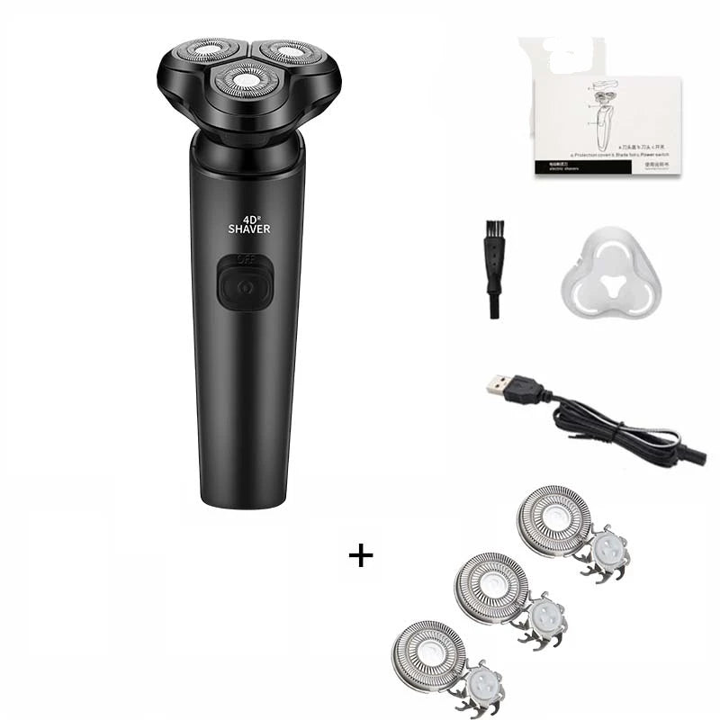 Electric Razor Electric Shaver Rechargeable Shaving Machine Cleaning Beard Razor for Men Wet and Dry Waterproof Washable ZN1159