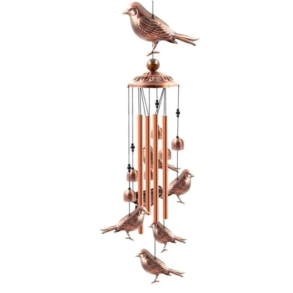Outdoor Garden Wind Chime Weatherproof Iron Dog Wind Bells Large Wind Chime with Tubes Yard Patio Home Wall Hanging Decoration