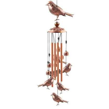 Outdoor Garden Wind Chime Weatherproof Iron Dog Wind Bells Large Wind Chime with Tubes Yard Patio Home Wall Hanging Decoration