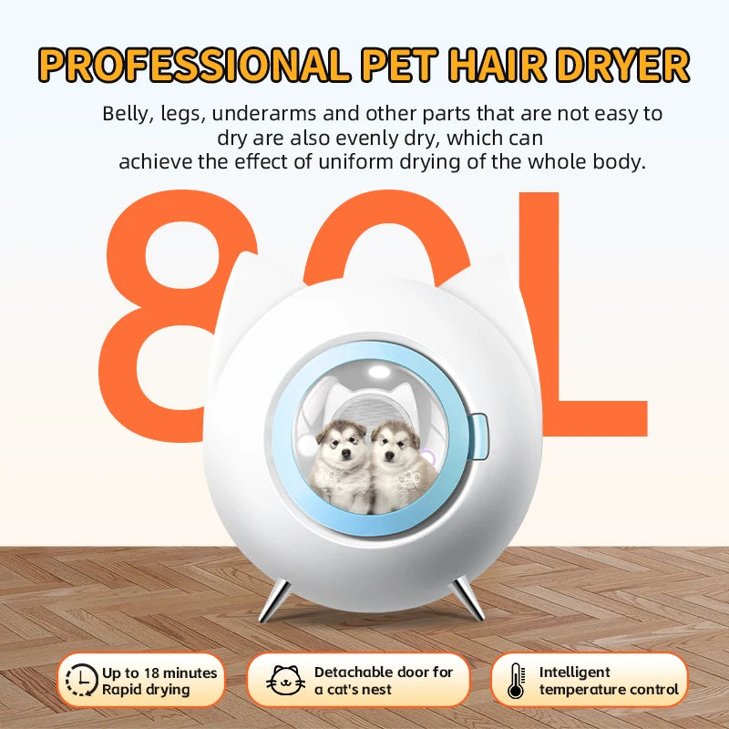 Most Popular Items: Medium and Large Dog Hair Blowers, Cat and Dog Hair Dryers, Automatic Pet Drying Boxes, Pet Drying Chambers