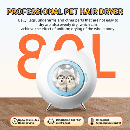 Most Popular Items: Medium and Large Dog Hair Blowers, Cat and Dog Hair Dryers, Automatic Pet Drying Boxes, Pet Drying Chambers