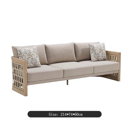 Contemporary Best Selling Garden Furniture Set Patio Rattan Outdoor Garden Sofa Solid Wood Courtyard Furniture Rattan Sofas