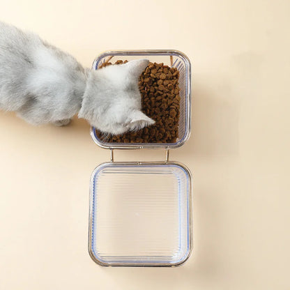 Non-Slip Raised Pet Food Bowls For Dogs And Cats-Tilted Design For Comfortable Feeding For Better Digestion Reduced Neck Strain