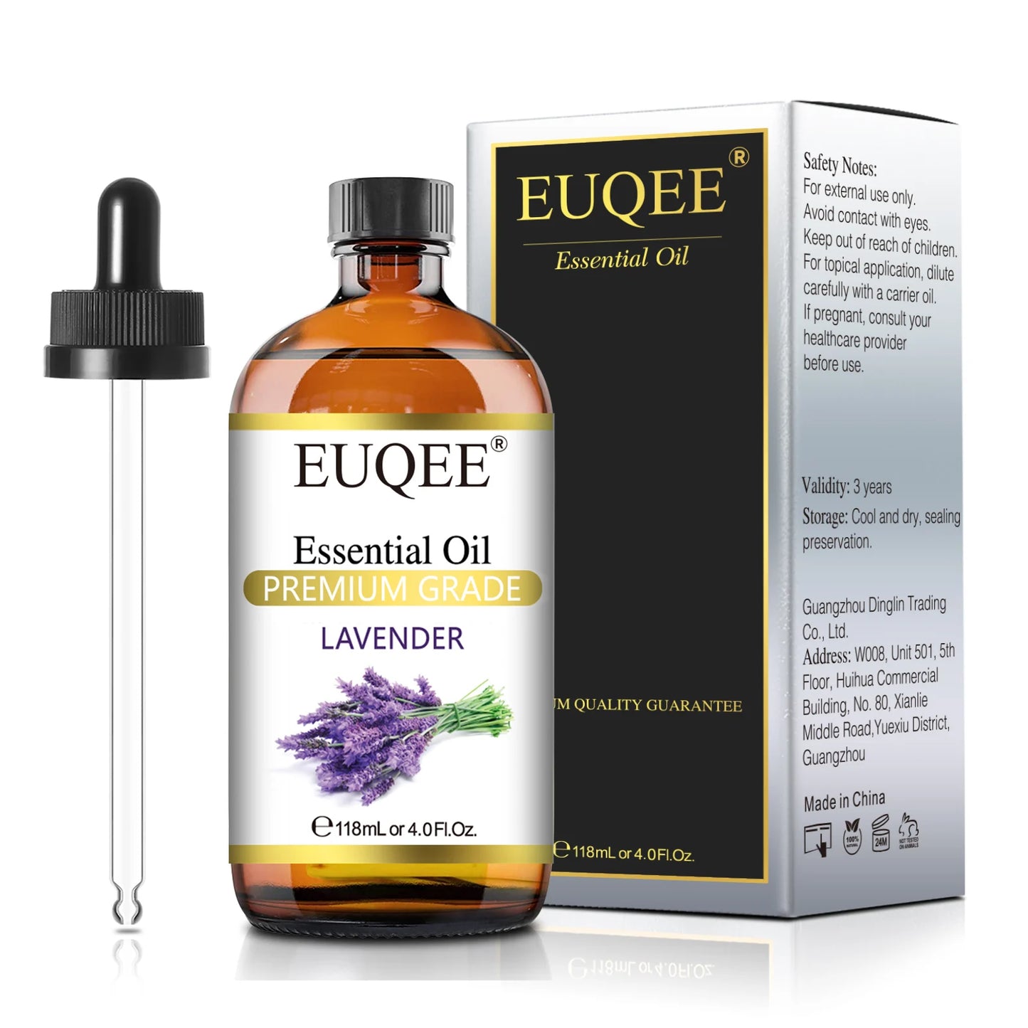 EUQEE 118ml (4 fl. oz) Pure Essential Oil-Sweet Orange Bergamot Cinnamon Lavender Tea tree Premium Aromatherapy Oil for Diffuser