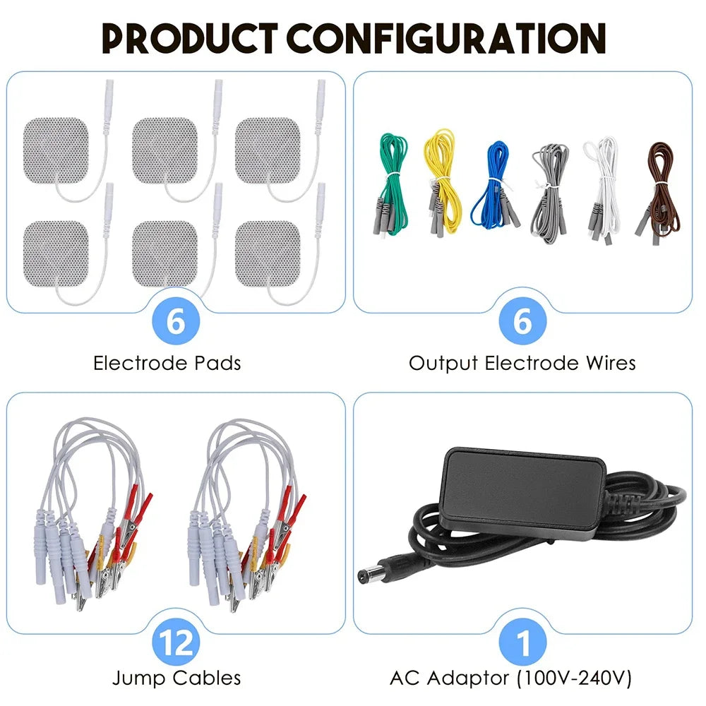 6 Output Electroacupuncture Acupuncture And Moxibustion Muscle Stimulator TENS Neuromuscular Therapy Massager Relieves Pain