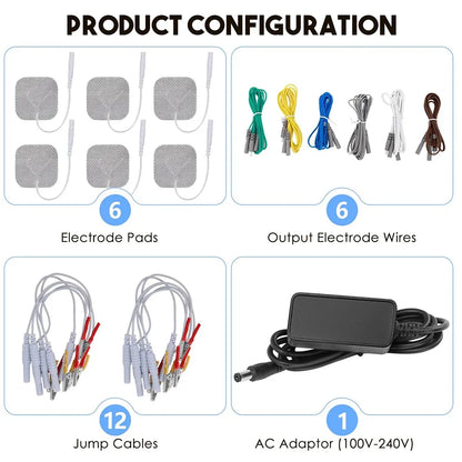 6 Output Electroacupuncture Acupuncture And Moxibustion Muscle Stimulator TENS Neuromuscular Therapy Massager Relieves Pain