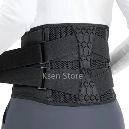 Adjustable Waist Support Lumbar Back Belt Lower Back Brace for Back Pain Relief Lumbar Spine Strap with 10 Stays Waist Protector