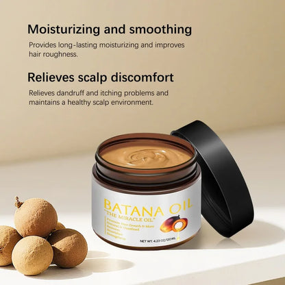 New Batana Hair Mask Nourish Smooth Repair Dry Hair Treat Damaged Split Ends for Colored Heat Styled Hair Care