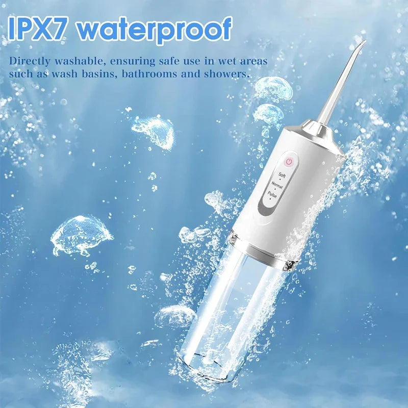 Portable Smart Electric Oral Irrigator Water Flosser 4 Jets 3 Modes Rechargeable Dental Water Jet Irrigator Dental Teeth Cleaner