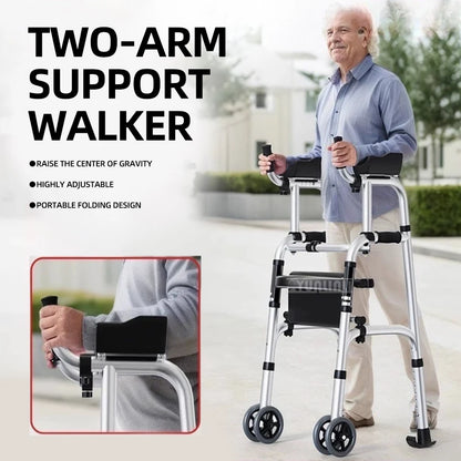 Adjustable Elderly Walking Cane Foldable Mobility Walker