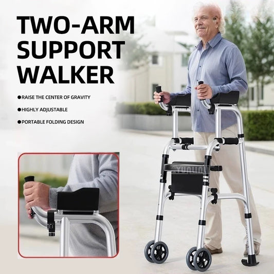 Adjustable Elderly Walking Cane Foldable Mobility Walker