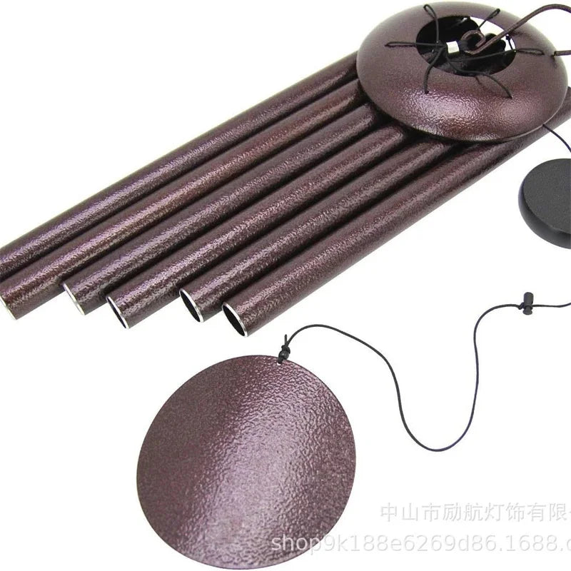 45 Inch Outdoor Wind Chime Red Aluminum Tube Garden Bell With Iron Top Cap Musical Yard Patio Decoration Gift For Mom