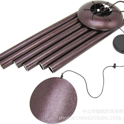 45 Inch Outdoor Wind Chime Red Aluminum Tube Garden Bell With Iron Top Cap Musical Yard Patio Decoration Gift For Mom