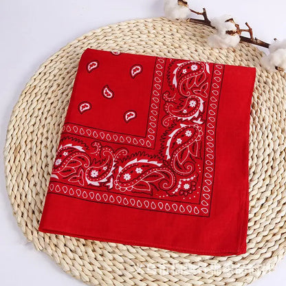New Fashion Hip Hop Bandana Square Scarf Black Red Headband Printed for Boys/Girls Hair Accessories Hair Scarf